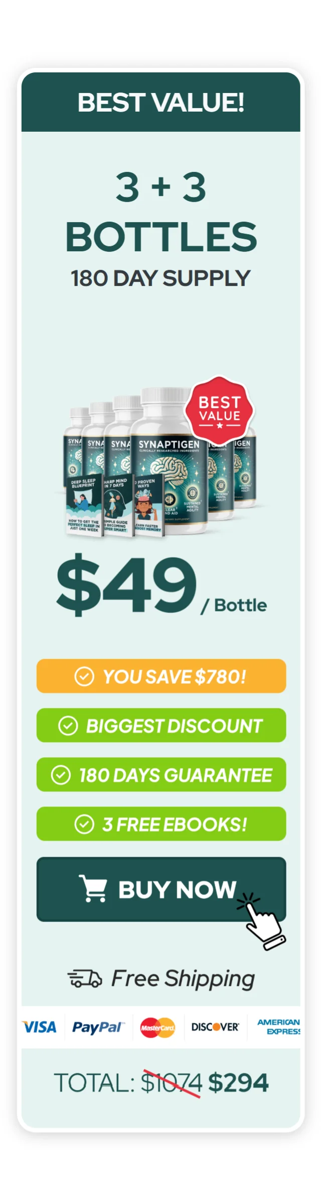 Memozone™ 6 bottles pricing